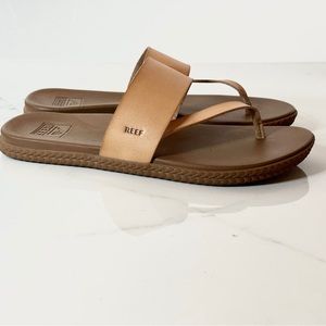Reef Tan Sandals 8 Cushioned Sole K-21 Flip Flops